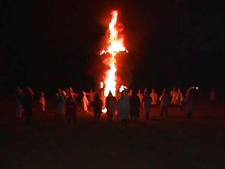 Klan burning cross